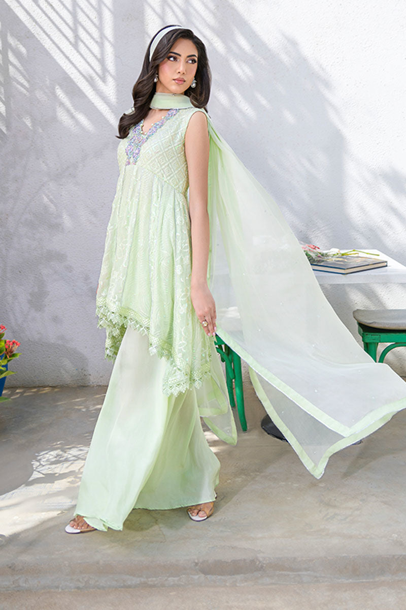 Fatima Khan | La Fleur Eid Edit | Pale Pistachio