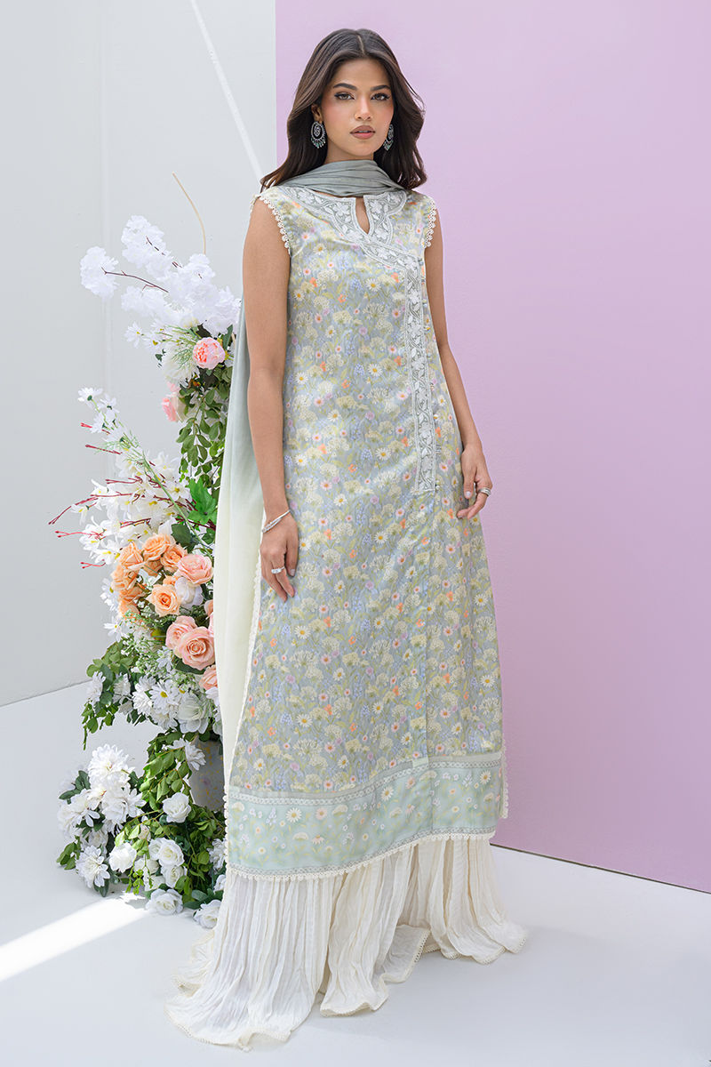 Fatima Khan | Eid Digital Silk Prints | Dandelions