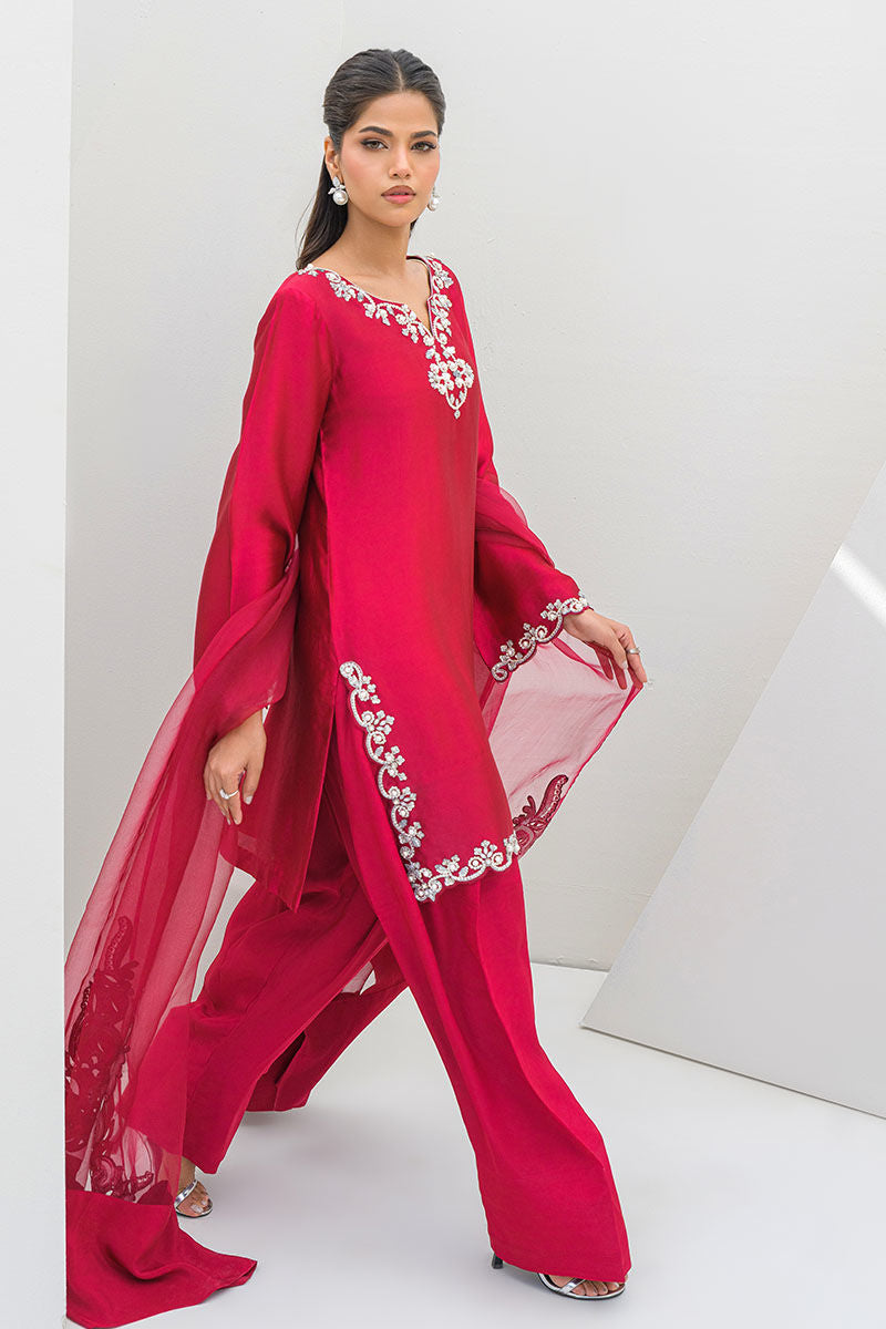 Fatima Khan | Serene Eid Luxe Pret | Ruby Rouge