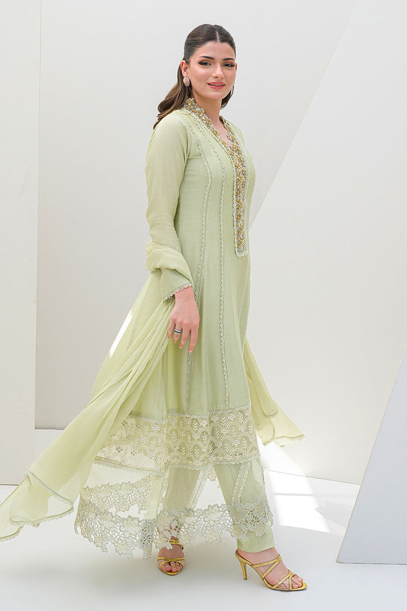 Fatima Khan | Serene Eid Luxe Pret | Honeydew Hue