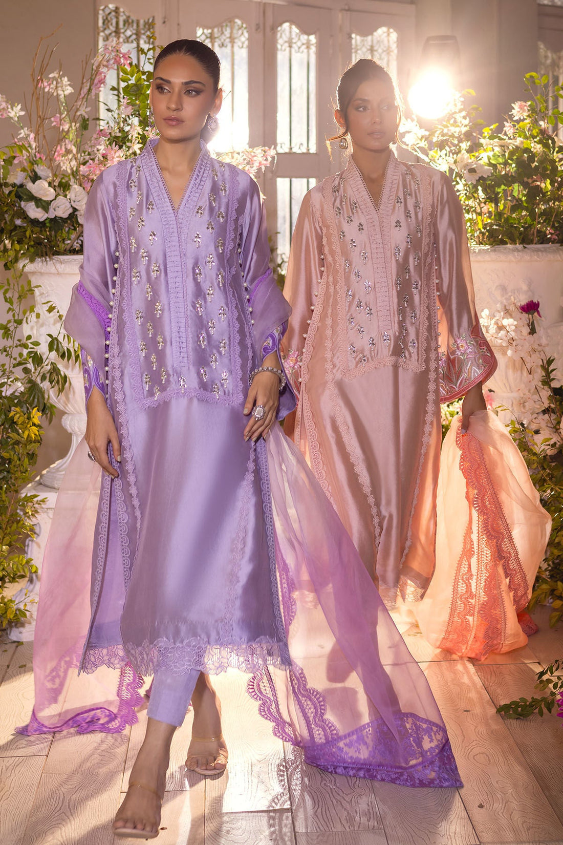 Annus Abrar | Designer Picks 24 | MAMIA PEACH - SHIRT AND PANTS