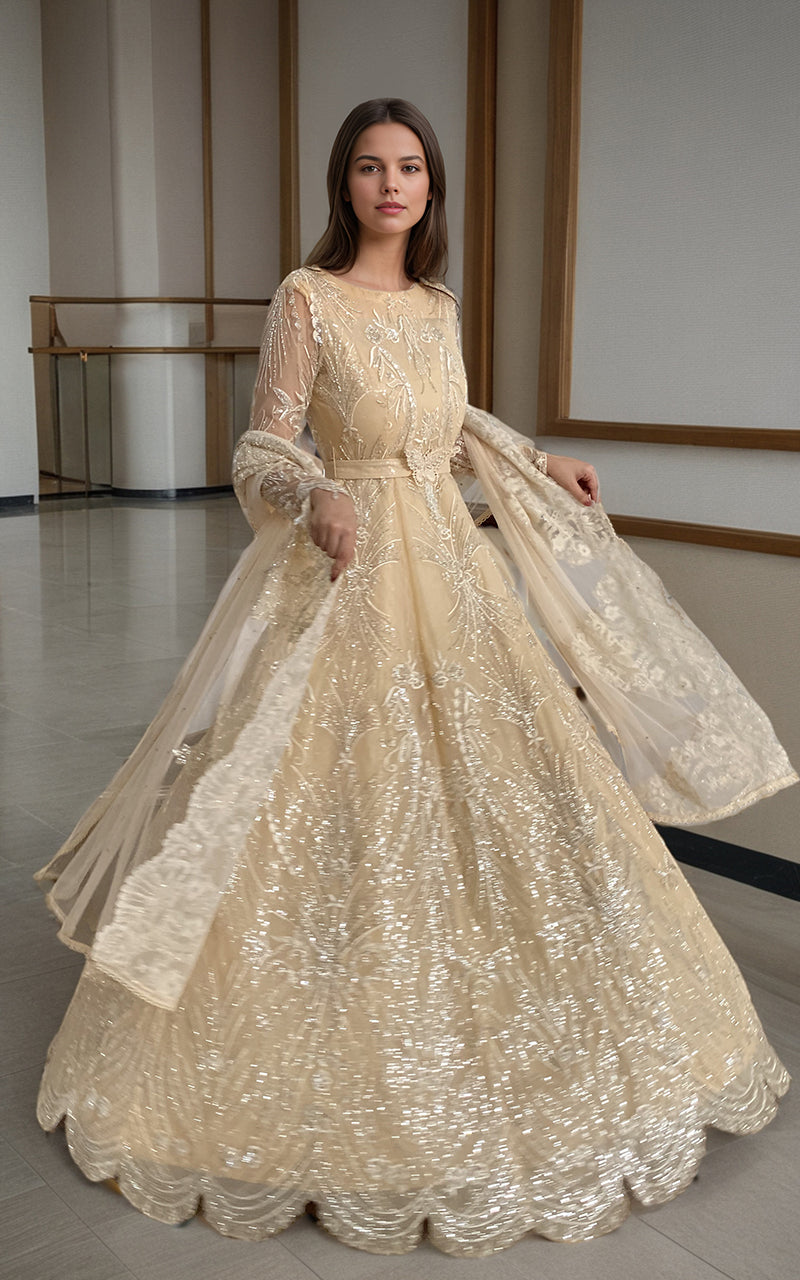 Threads and Motifs | Formal Dresses 25 | Net Embroidered Maxi