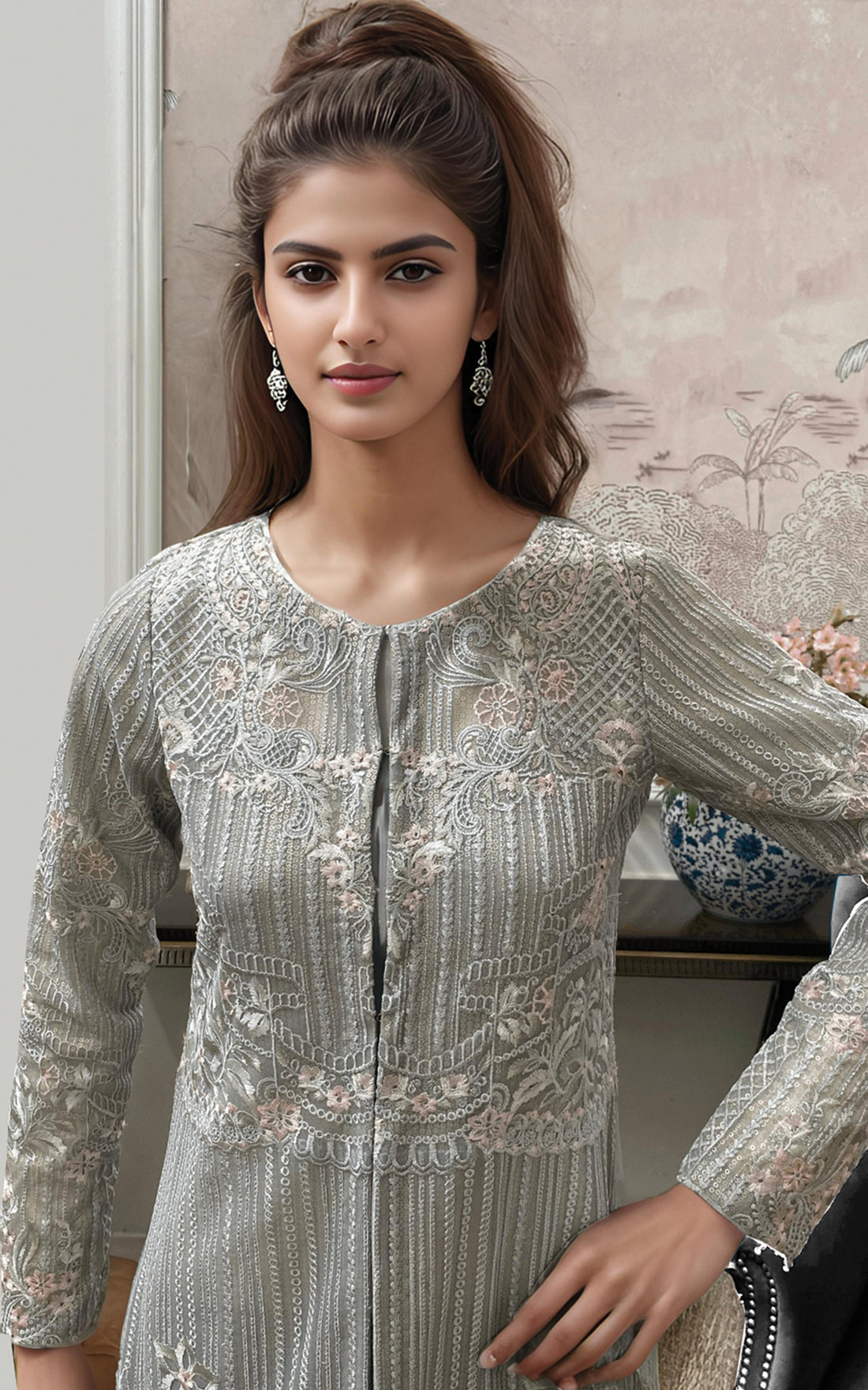 Threads and Motifs | Formal Dresses 25 | Net Embroidered Jacket