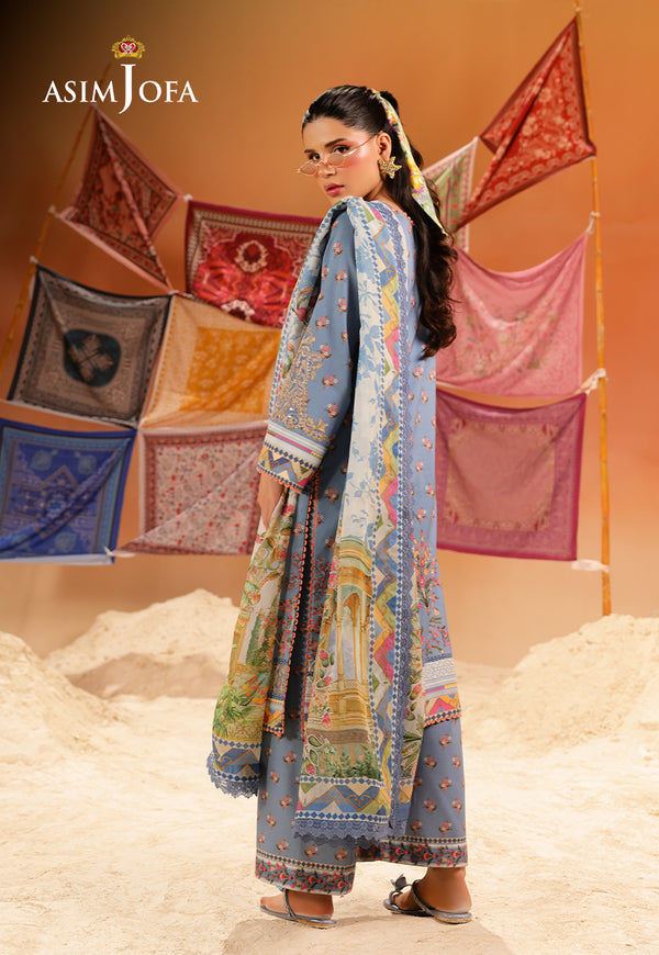 Asim Jofa | Summer Rhapsody | AJUBU-11 Printed Embroidered Lawn