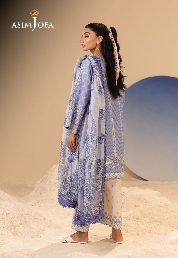 Asim Jofa | Summer Rhapsody | AJUBU-13 Printed Embroidered Lawn