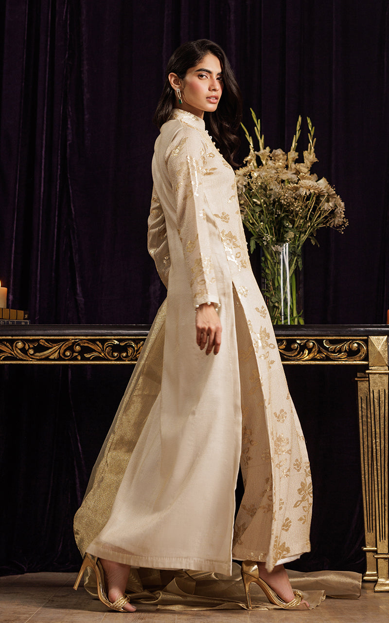 Threads and Motifs | Formal Dresses 25 | Chiffon Embroidered Jacket with Embroidered Trouser