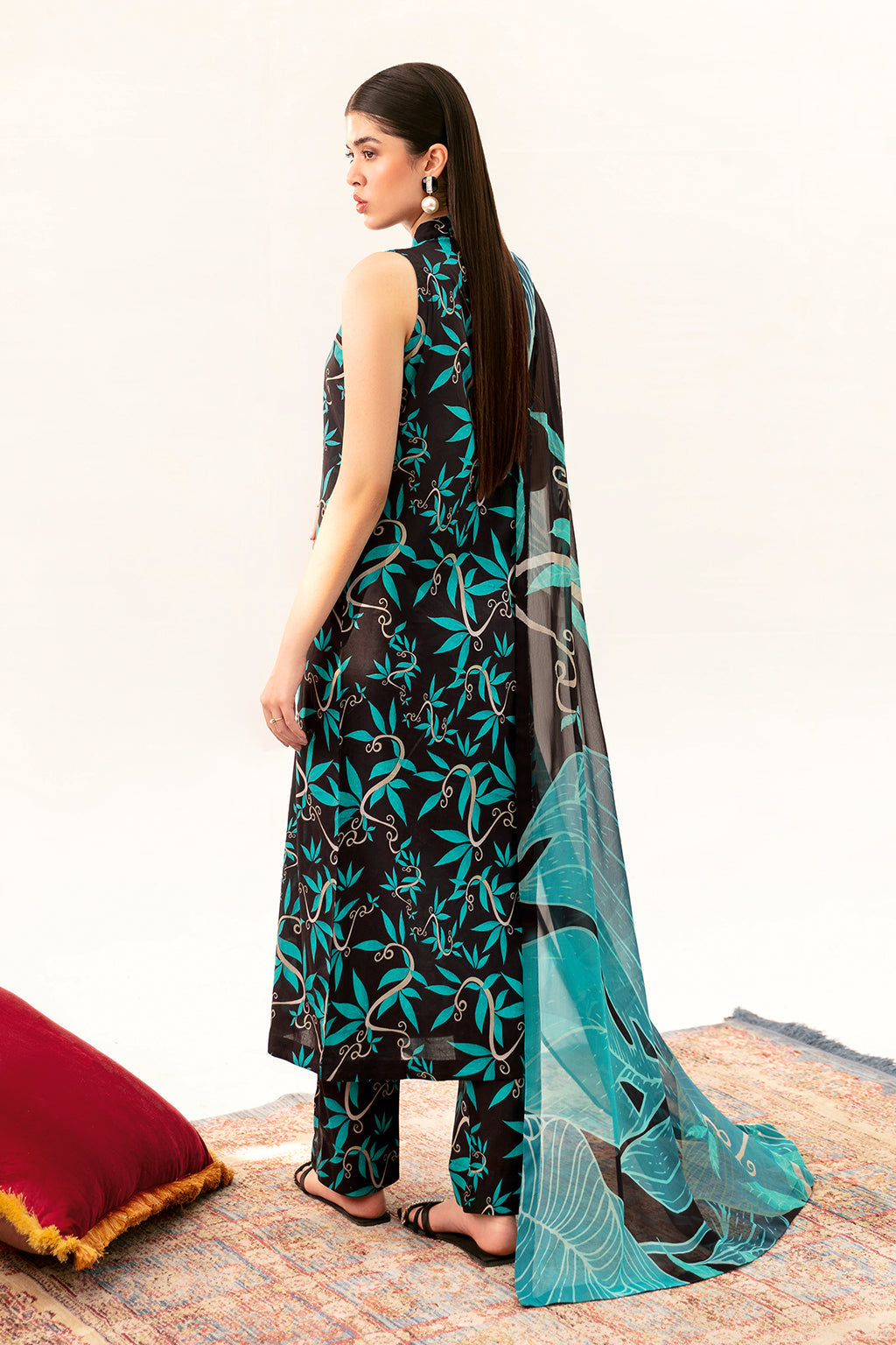 Afsanah | Ready to Wear | Black Splash AP-08