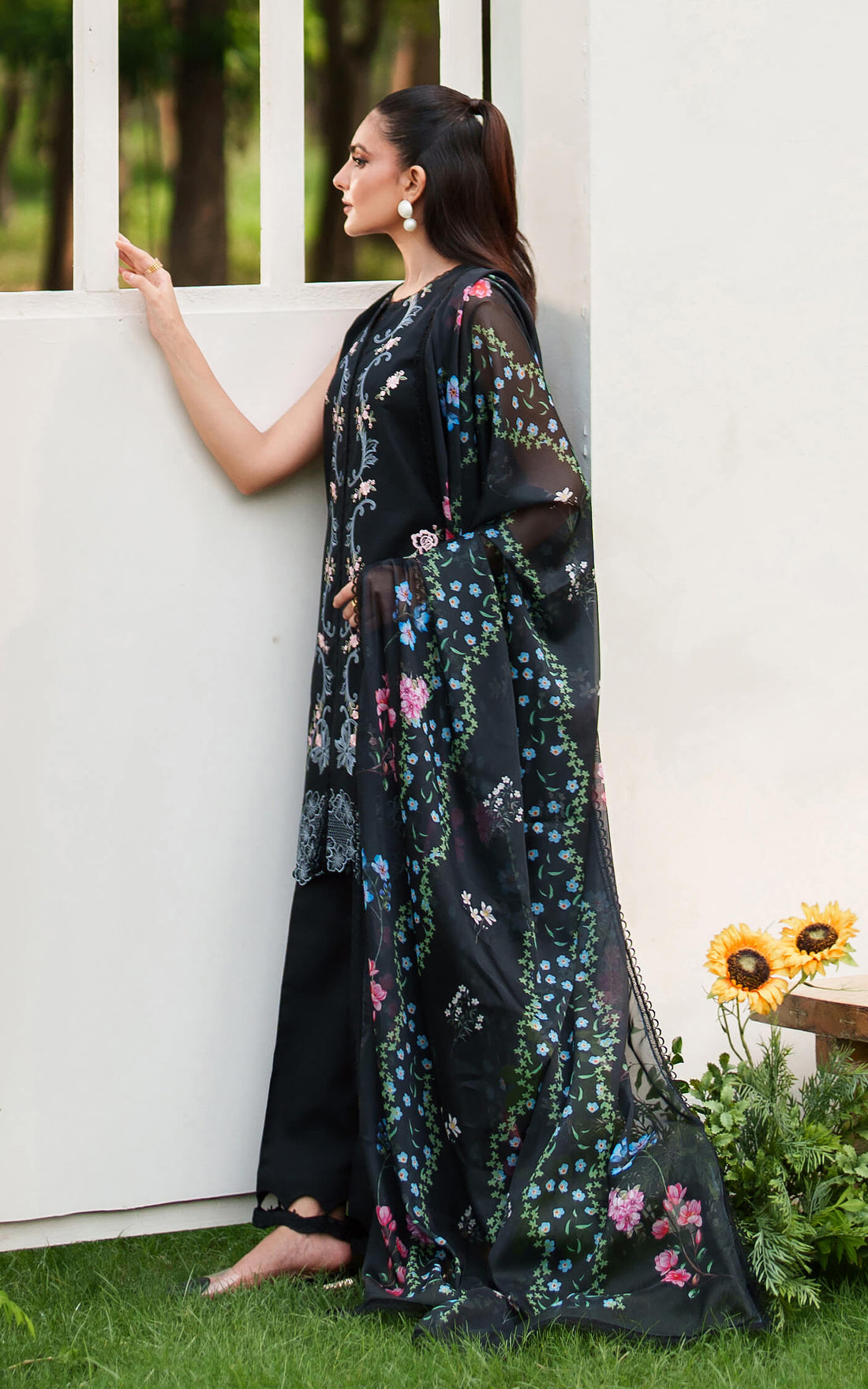 Asifa and Nabeel | Eden Cambric 25 | Ink Blossom ECU25-02