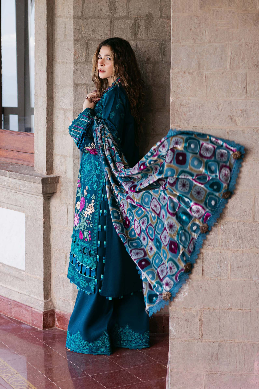 Maryam Hussain | Winter Shawl 2024 | Opal