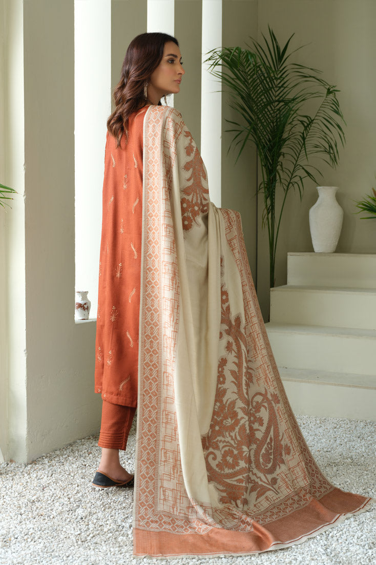 Marjjan | Aangan Embroidered Viscose | MDS-69 (RUST)