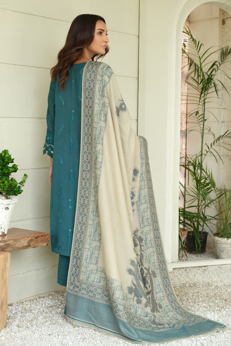 Marjjan | Aangan Embroidered Viscose | MDS-69 (SEA GREEN)
