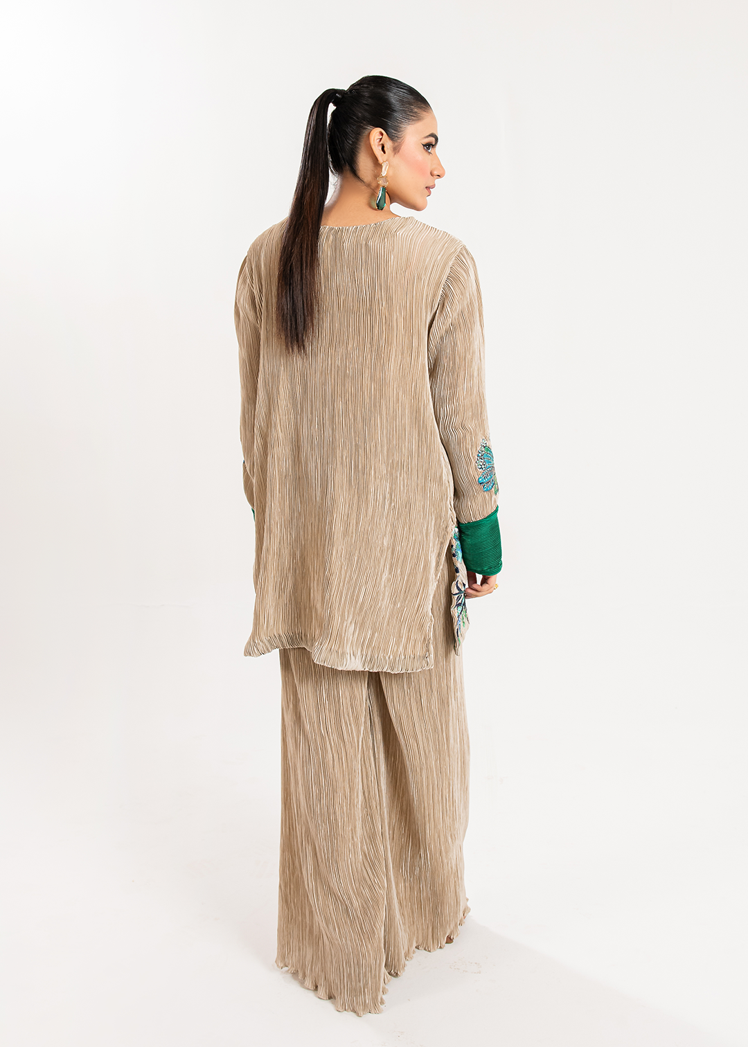 Maria Osama Khan | Claire Pleated Silk | Stardust