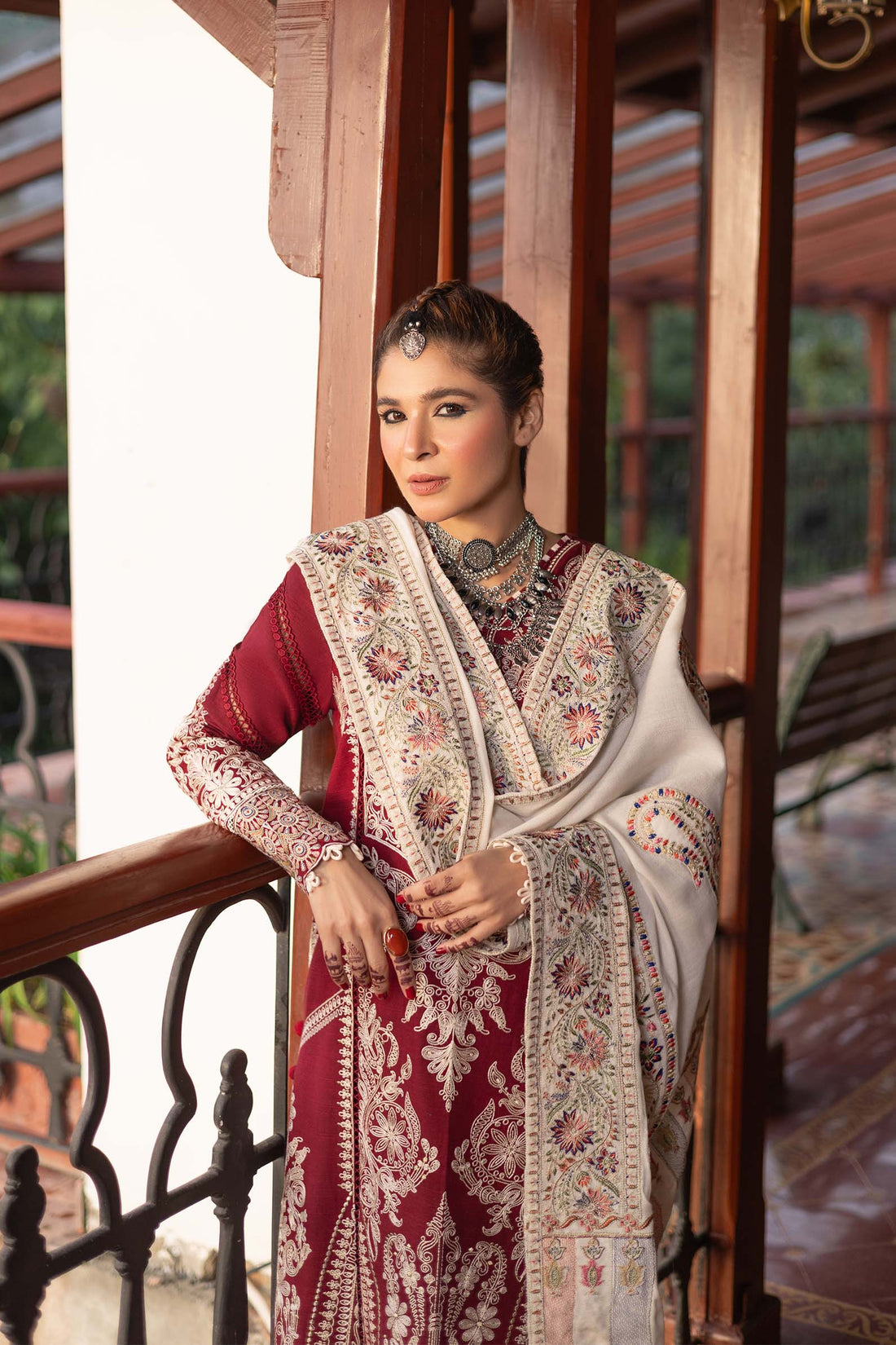 Maryam Hussain | Winter Shawl 2024 | Jade