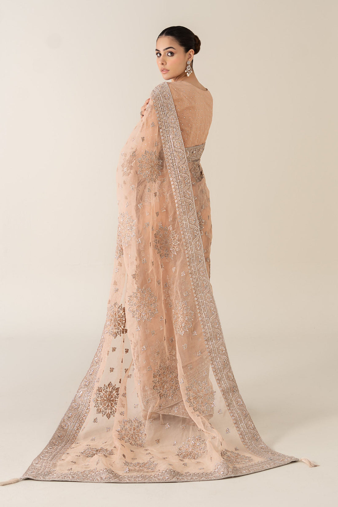 Maria B | Pre Fall 25 | Organza Saree 09