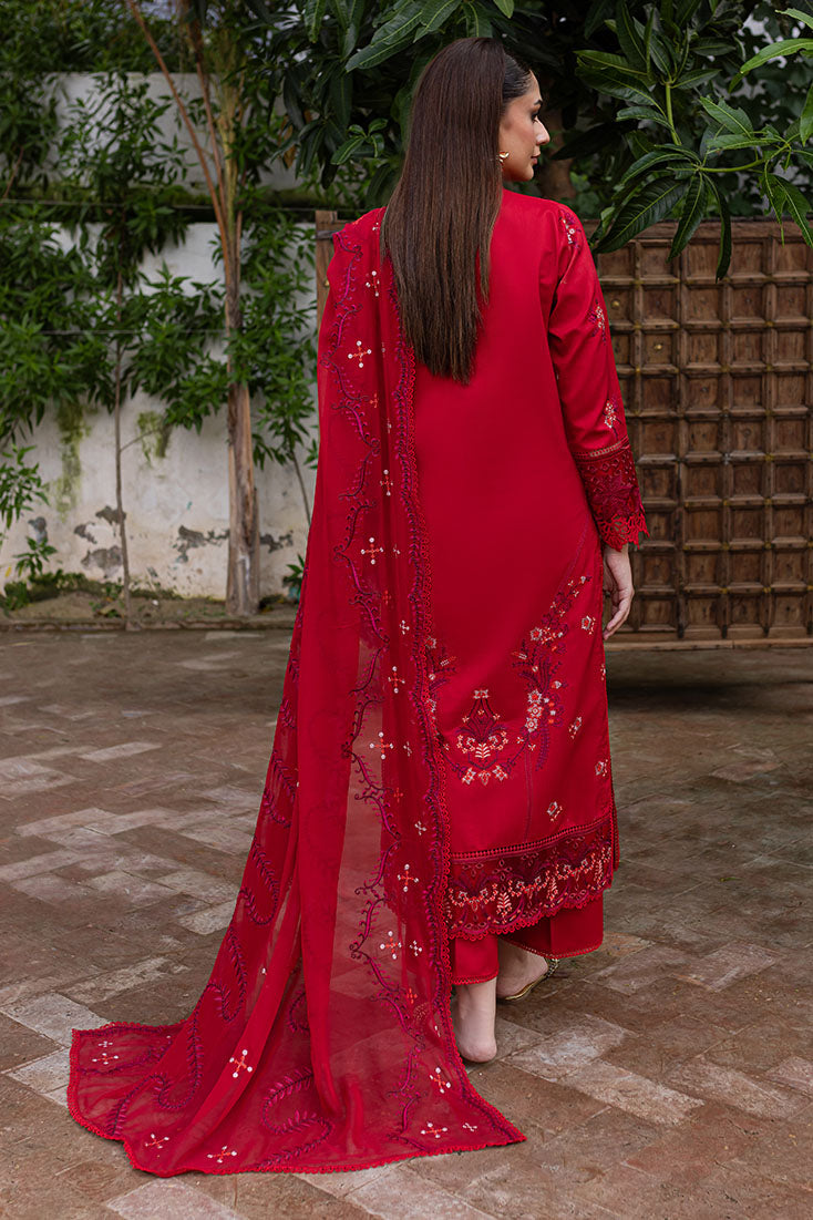 Marjjan | Aangan Embroidered Viscose | PEV-24 B (RED)