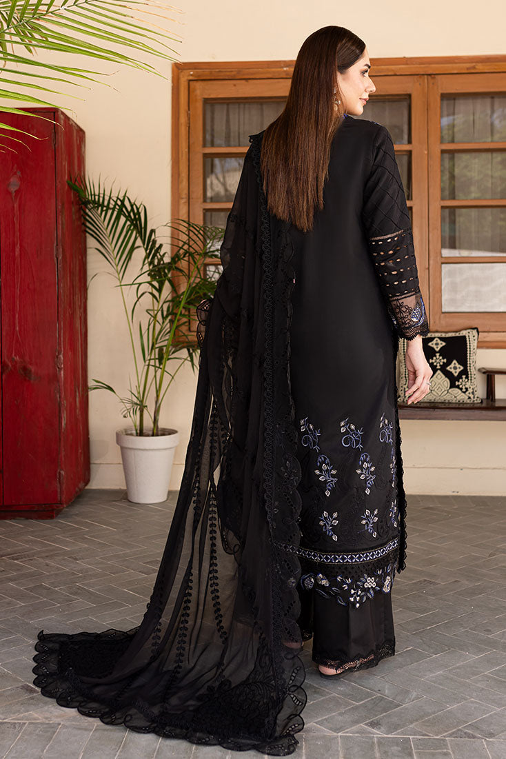 Marjjan | Aangan Embroidered Viscose | PEV-21 B (BLACK)