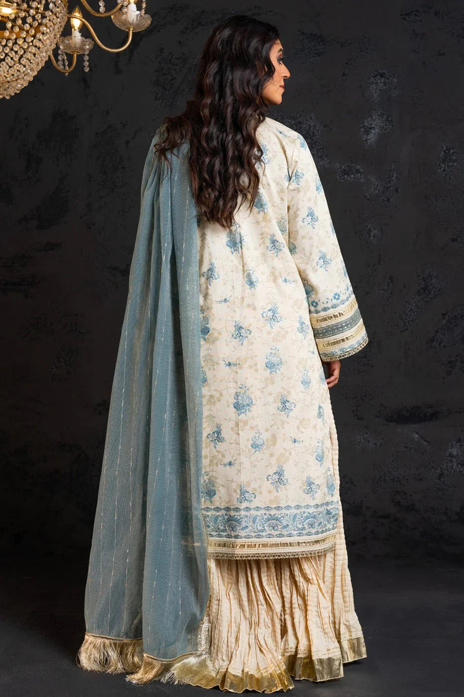 Alkaram | Spring Summer Festive 24 | Embroidered Dobby Cream
