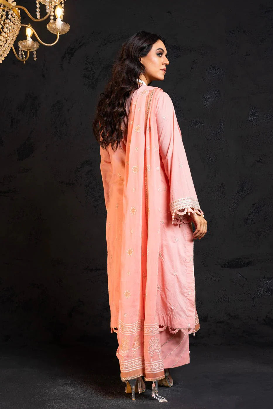 Alkaram | Spring Summer Festive 24 | Embroidered Lawn Light Pink