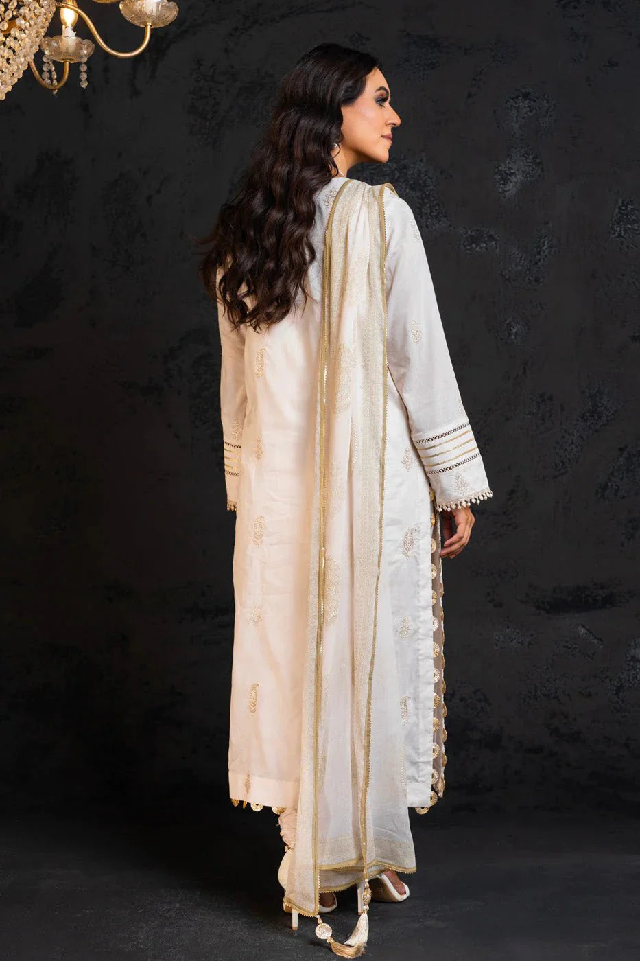 Alkaram | Spring Summer Festive 24 | Embroidered Lawn White